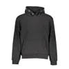 Calvin Klein Sleek Hooded Sweatshirt With Contrasting Logo In Black