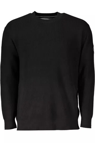 Calvin Klein Black Cotton Shirt In Metallic