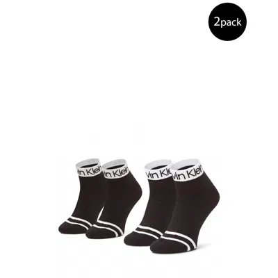 Calvin Klein Black Cotton Sock In Multi