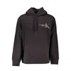 Calvin Klein Chic Black Hooded Cotton Blend Sweater
