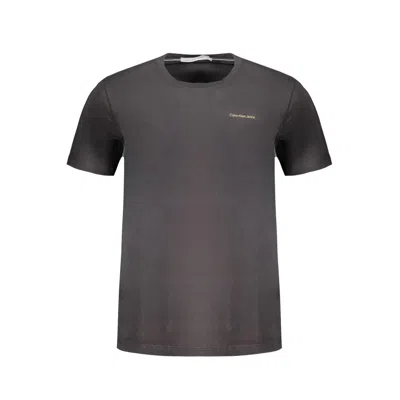Calvin Klein Black Cotton T-shirt In Gray