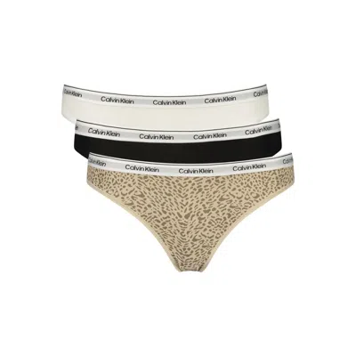 Calvin Klein Black Cotton Women's Bikini In Multi