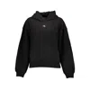 Calvin Klein Sleek Black Hooded Sweatshirt With Logo Design In Black
