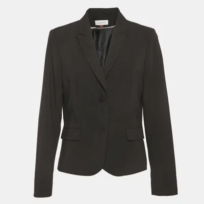 Pre-owned Calvin Klein Black Crepe Single Breasted Blazer M