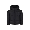 Calvin Klein Black Down Jacket For Girl With Monogram In Black