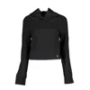 Calvin Klein Sleek Hooded Sweatshirt With Contrasting Logo In Black