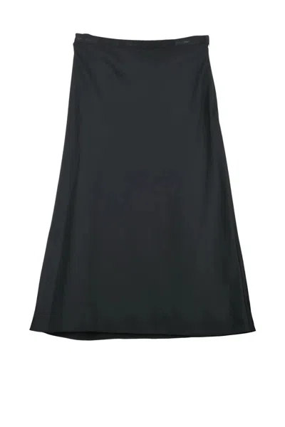 Calvin Klein Black Flared Long Skirt