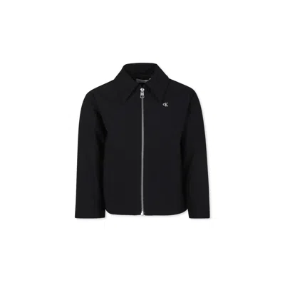 Calvin Klein Kids' Black Jacket For Boy With Logo