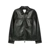 Calvin Klein Leather Outerwear In Black