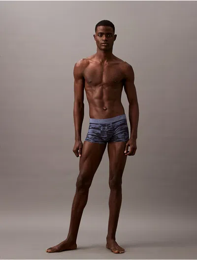 Calvin Klein Black Label Calvin Klein Men's Ck Black Prints Low Rise Trunk In Blue