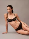 Calvin Klein Black Label Calvin Klein Women's Ck Black Floral Lace Unlined Balconette