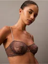 Calvin Klein Black Label Calvin Klein Women's Ck Black Floral Lace Unlined Balconette Bra