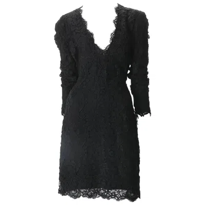 Pre-owned Calvin Klein Black Lace Cocktail Dress, C. 1990s.