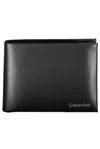 Calvin Klein Elegant Black Leather Wallet With Rfid Blocking In Black