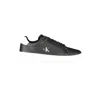 Calvin Klein Sleek Black Lace-up Sports Sneakers In Black
