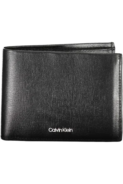 Calvin Klein Sleek Black Leather Wallet With Rfid Protection