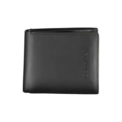 Calvin Klein Black Leather Rfid Wallet With Coin Purse
