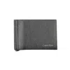 Calvin Klein Black Leather Wallet In Black