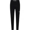 Calvin Klein Logo-print Cotton Trousers In Black