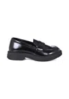 Calvin Klein Black Moccasins For Kids With Logo In Black