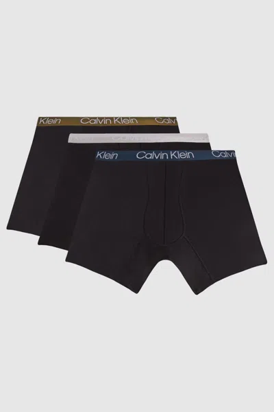 Calvin Klein Black Multi  Underwear 3 Pack Trunks