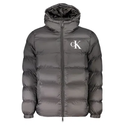 Calvin Klein Black Nylon Men's Jacket In Multi