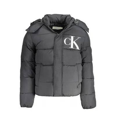Calvin Klein Nylon Padded Coat In Gray