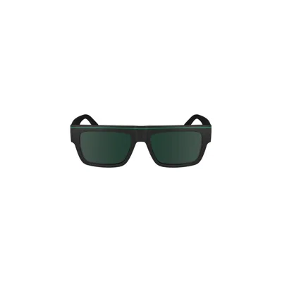 Calvin Klein Black Plastic Sunglasses In Green