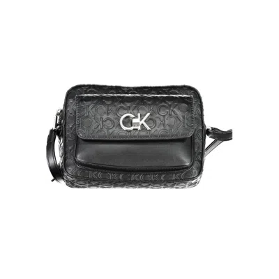 Calvin Klein Black Polyester Handbag In Purple