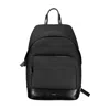 Calvin Klein Black Polyester Backpack In Blue
