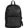 Calvin Klein Black Polyester Men's Men's Backpack In Black