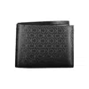 Calvin Klein Black Polyester Men Men's Wallet In Black