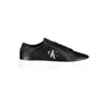Calvin Klein Sleek Black Sports Sneakers With Eco-friendly Touch In Black