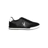 Calvin Klein Sleek Black Lace-up Sports Sneakers In Black