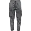 Calvin Klein Black Polyester Pant In Gray
