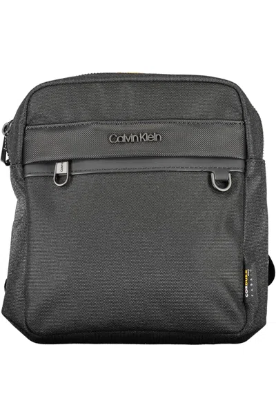 Calvin Klein Black Polyester Shoulder Bag In Brown