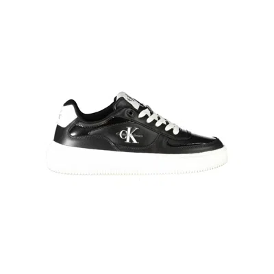 Calvin Klein Logo-patch Sneakers In Black