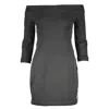 Calvin Klein Black Polyester Dress In Black