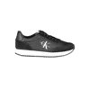 Calvin Klein Sleek Lace-up Sneakers With Contrasting Women's Details In Black