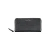 Calvin Klein Sleek Black Polyethylene Zip Wallet In Black