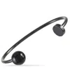 Calvin Klein Black Pvd-plated Stainless Steel Open Bangle Bracelet In Multi