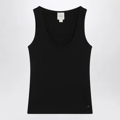 Calvin Klein Black Ribbed Tank Top