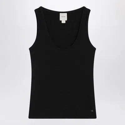 Calvin Klein Black Ribbed Tank Top