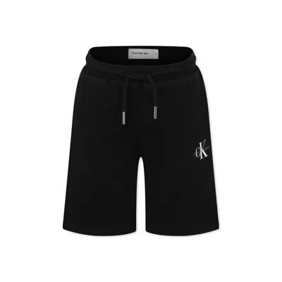 CALVIN KLEIN BLACK SHORTS FOR KIDS WITH LOGO