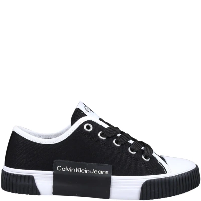 Calvin Klein Black Sneakers For Kids With Logo