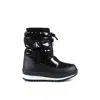 Calvin Klein Black Snow Boots For Kids With Logo In Black