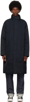 Calvin Klein Black Stand Collar Down Parka In Black Beauty