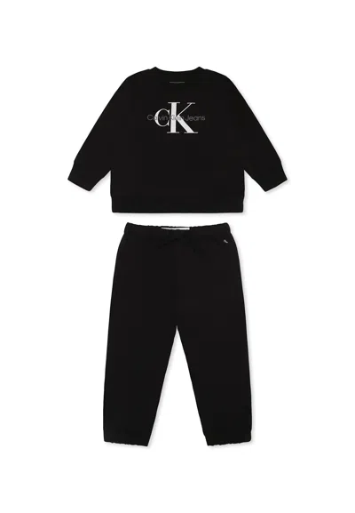 CALVIN KLEIN BLACK SUIT FOR BABYKIDS WITH LOGO