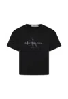 Calvin Klein Logo-print Drop-shoulder T-shirt In Black
