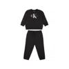Calvin Klein Black Tracksuit With Logo For Baby In Black
